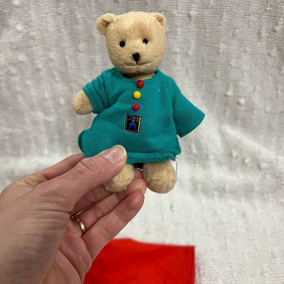 American Girl 1995 Red Slumber Shirt Nightdress and Matching Headband for Doll - Picture 3 of 6